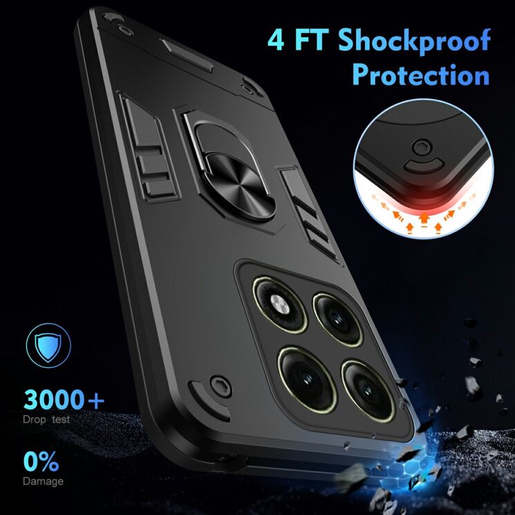 Защитный чехол Deexe Hybrid Shell для Motorola Edge 70 Pro - Green: фото 3 из 6