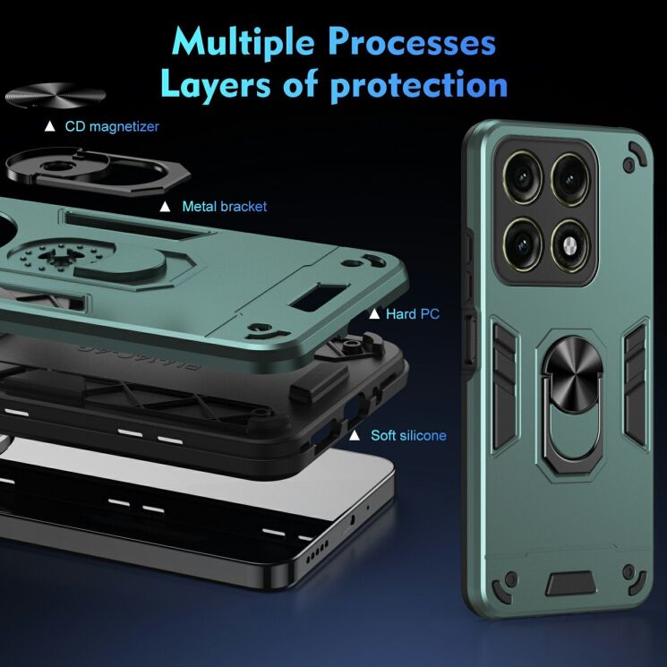 Защитный чехол Deexe Hybrid Shell для Motorola Edge 70 Pro - Green: фото 6 из 6