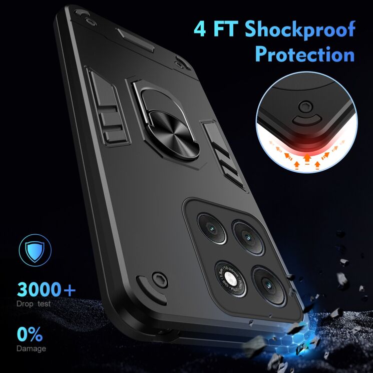 Защитный чехол Deexe Hybrid Shell для Motorola Moto G86 Power - Blue: фото 4 из 7