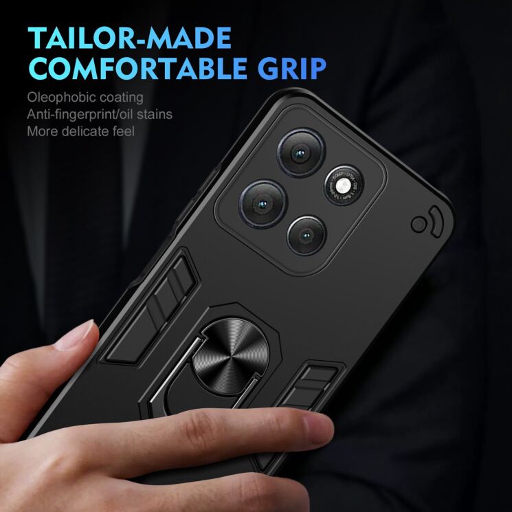 Защитный чехол Deexe Hybrid Shell для Motorola Moto G86 Power - Blue: фото 5 из 7