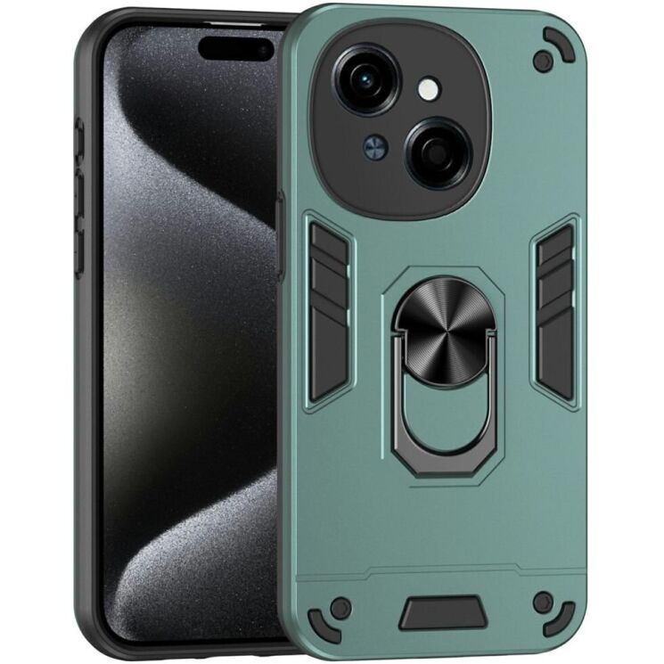 Защитный чехол Deexe Hybrid Shell для TECNO Spark Go 1 - Green: фото 1 из 7