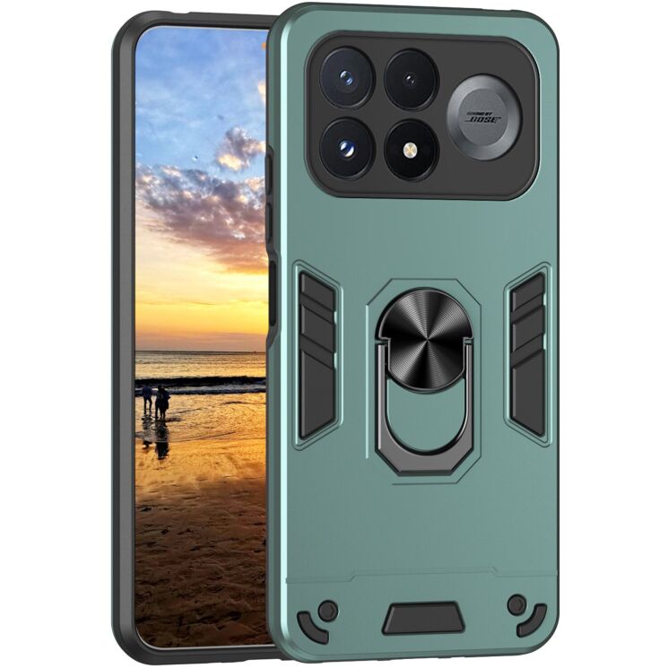 Захисний чохол Deexe Hybrid Shell для Xiaomi Poco F9 Pro - Green: фото 1 з 8