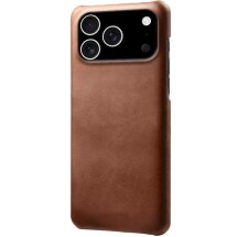 Захисний чохол Deexe Leather Back Cover для iPhone 18 Pro / 17 Pro - Brown: фото 1 з 5