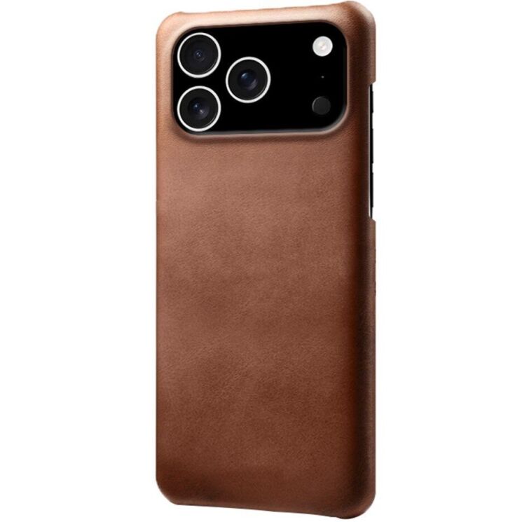 Захисний чохол Deexe Leather Back Cover для iPhone 18 Pro / 17 Pro - Brown: фото 1 з 5