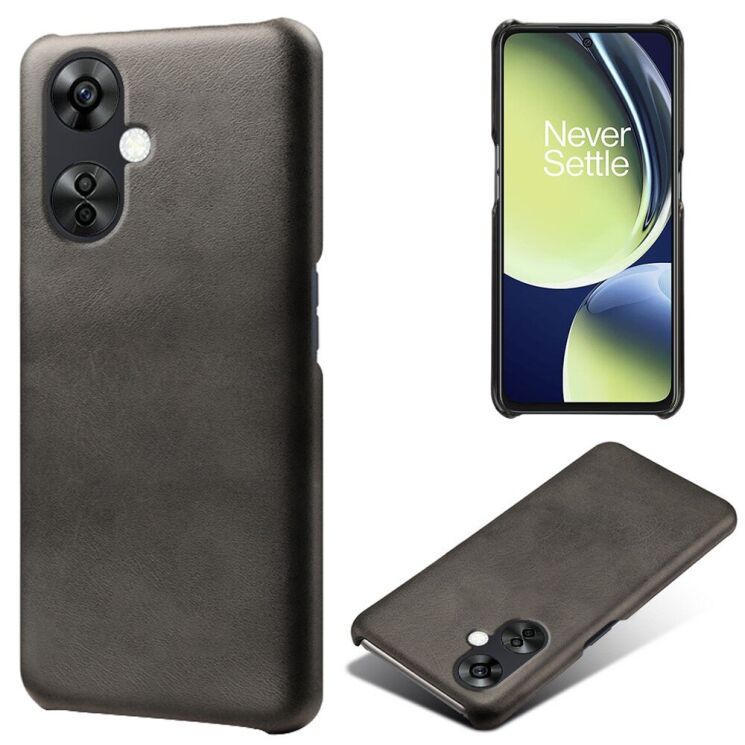 Захисний чохол Deexe Leather Back Cover для OnePlus Nord CE 3 Lite - Black: фото 1 з 4