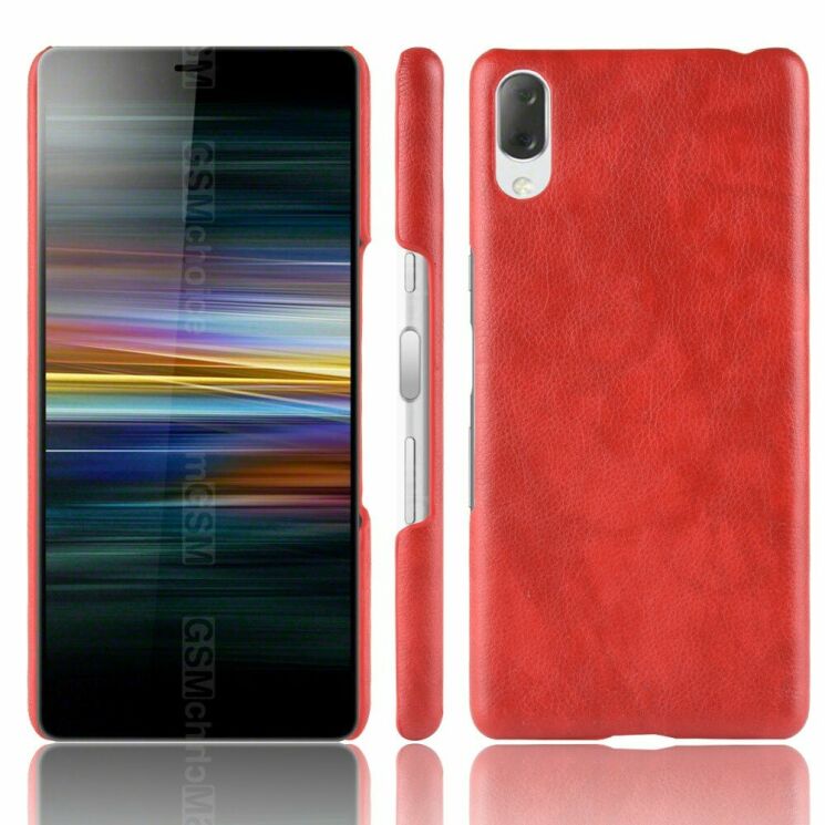 Защитный чехол Deexe Leather Back Cover для Sony Xperia L3 - Red: фото 1 из 5