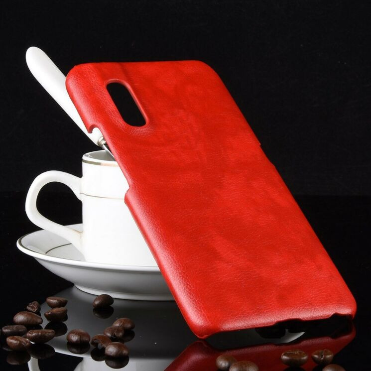 Защитный чехол Deexe Leather Back Cover для VIVO V15 Pro - Red: фото 6 из 8