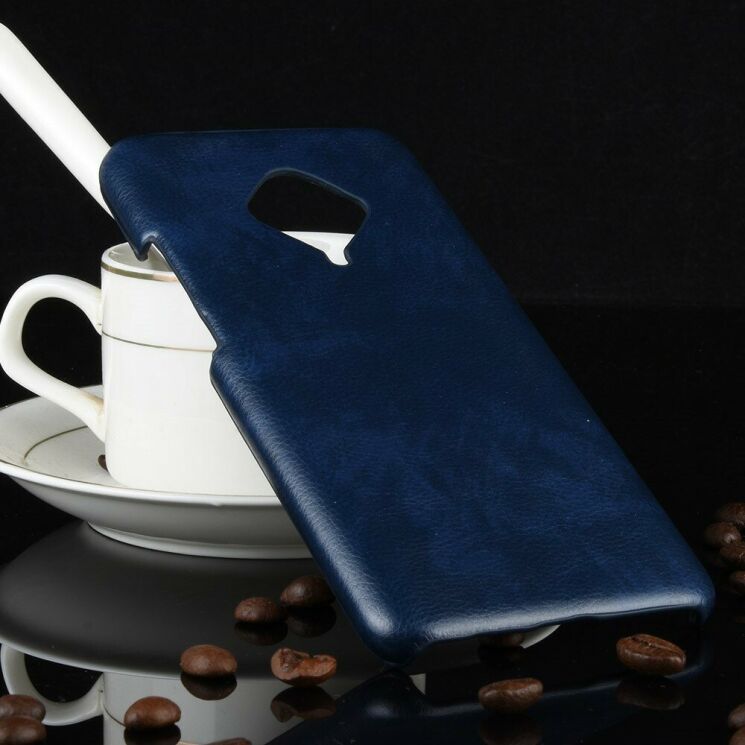 Защитный чехол Deexe Leather Back Cover для VIVO V17 - Blue: фото 5 из 7