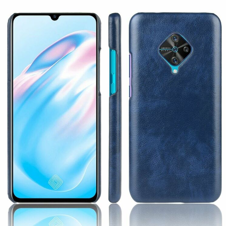 Защитный чехол Deexe Leather Back Cover для VIVO V17 - Blue: фото 1 из 7