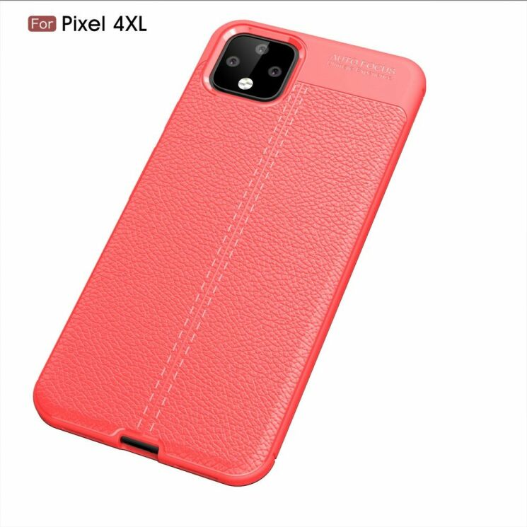 Защитный чехол Deexe Leather Cover для Google Pixel 4 XL - Red: фото 2 из 11