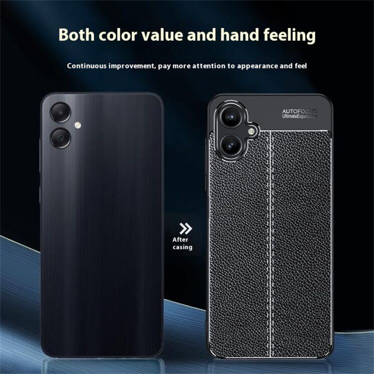 Захисний чохол Deexe Leather Cover для Samsung Galaxy A06 (A065) - Black: фото 9 з 11
