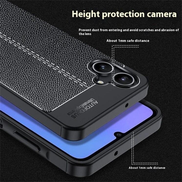 Захисний чохол Deexe Leather Cover для Samsung Galaxy A06 (A065) - Black: фото 11 з 11