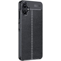 Защитный чехол Deexe Leather Cover для Samsung Galaxy A06 (A065) - Black: фото 1 из 11