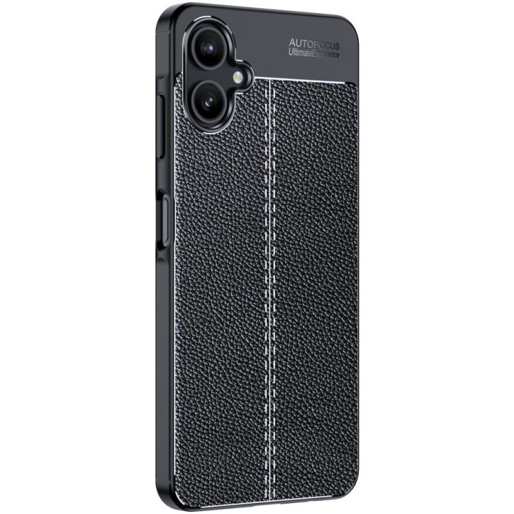 Захисний чохол Deexe Leather Cover для Samsung Galaxy A06 (A065) - Black: фото 1 з 11
