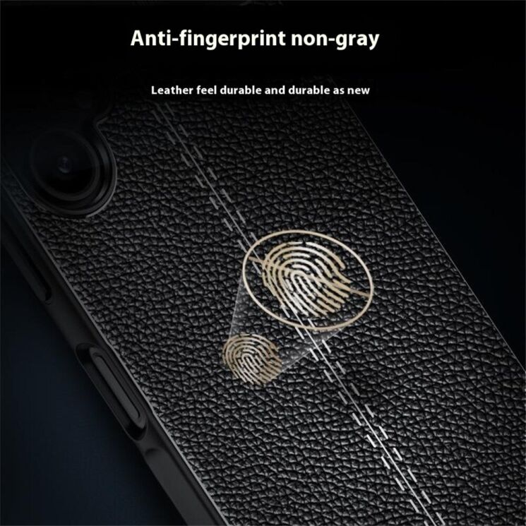 Захисний чохол Deexe Leather Cover для Samsung Galaxy A06 (A065) - Black: фото 8 з 11