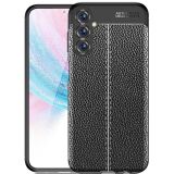 Защитный чехол Deexe Leather Cover для Samsung Galaxy M14 (M146) - Black: фото 1 из 8
