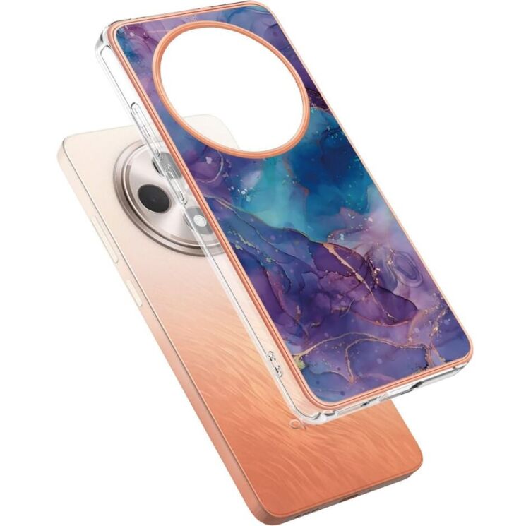 Защитный чехол Deexe Marble Case для OPPO Reno 12 F/FS - Purple: фото 3 из 8