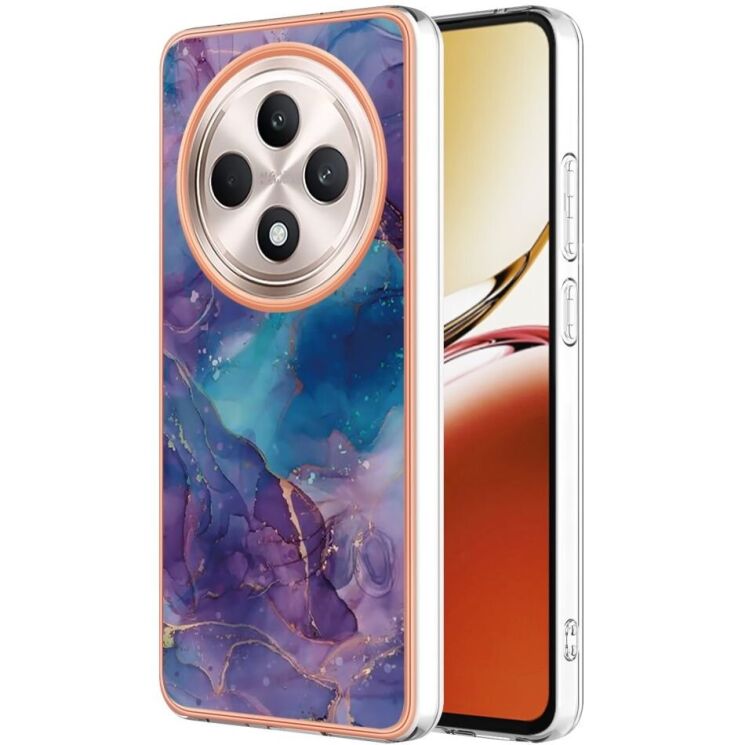 Защитный чехол Deexe Marble Case для OPPO Reno 12 F/FS - Purple: фото 1 из 8
