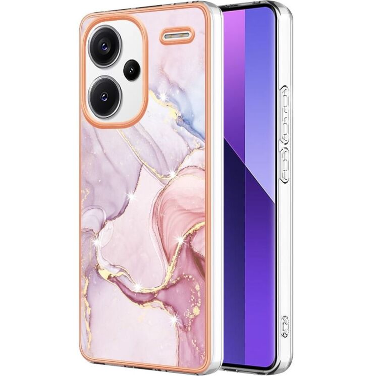 Захисний чохол Deexe Marble Style для Xiaomi Redmi Note 13 Pro+ - Rose Gold: фото 1 з 6