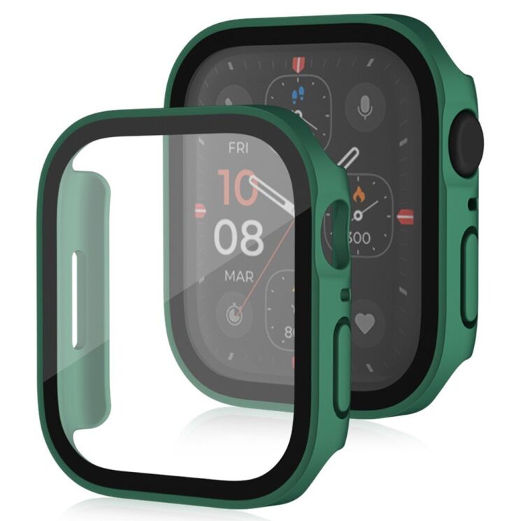 Захисний чохол Deexe Matte Fit для Apple Watch 45 mm (7 / 8 / 9 Series) - Green: фото 1 з 5