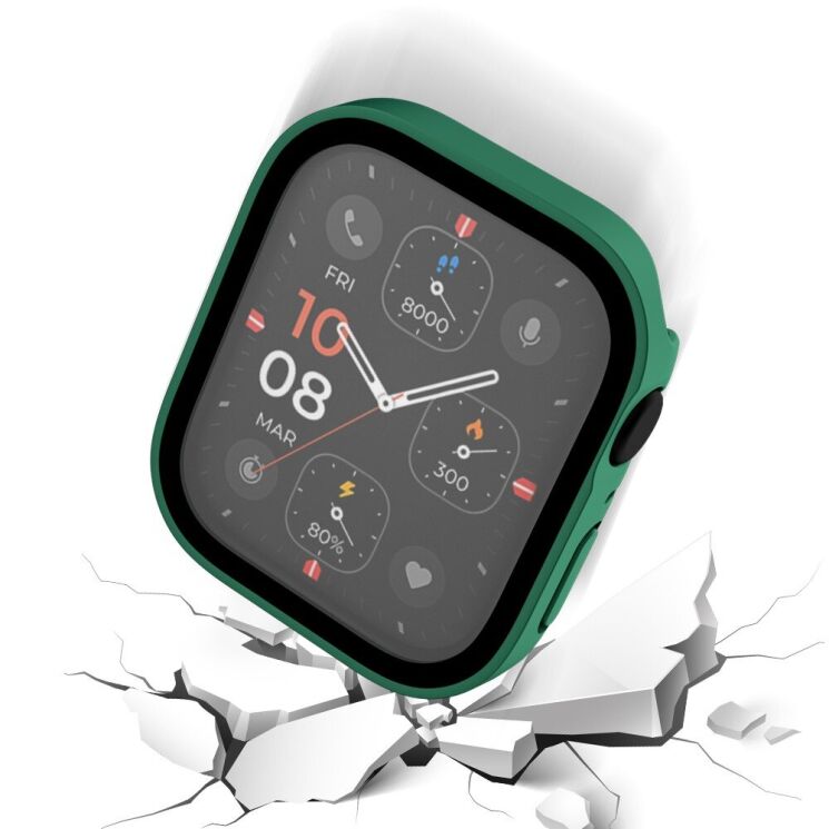 Захисний чохол Deexe Matte Fit для Apple Watch 45 mm (7 / 8 / 9 Series) - Green: фото 3 з 5
