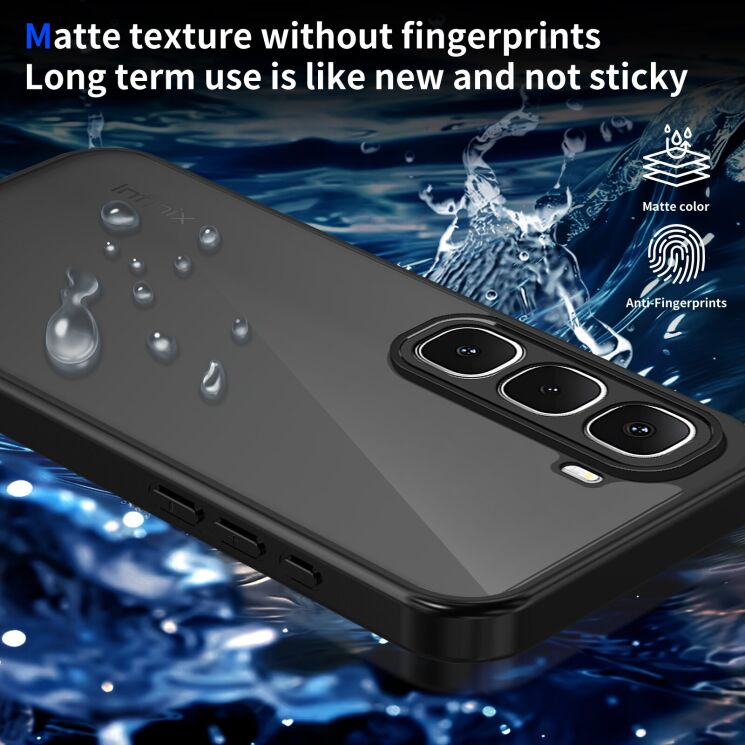 Защитный чехол Deexe Matte Skin для Infinix Hot 70 - Transparent Black (422004TB) Защитный чехол Deexe Matte Skin для Infinix Hot 70 - Transparent Black: фото 8 из 8