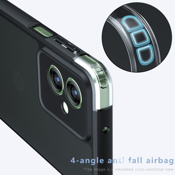 Захисний чохол Deexe Matte Skin для Motorola Moto G55 - Transparent / Black: фото 5 з 11