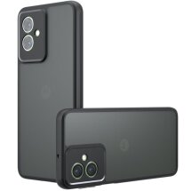 Защитный чехол Deexe Matte Skin для Motorola Moto G55 - Transparent / Black: фото 1 из 11