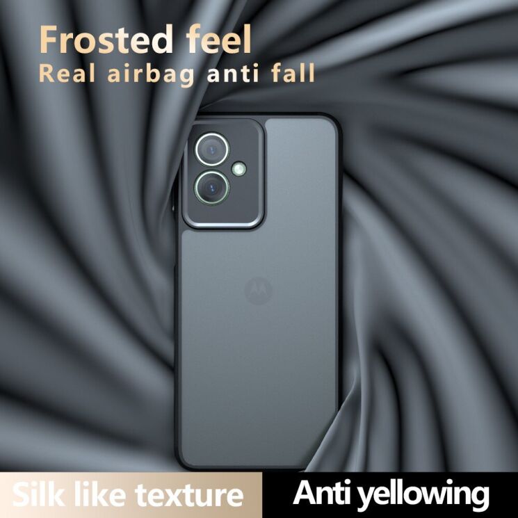 Захисний чохол Deexe Matte Skin для Motorola Moto G55 - Transparent / Black: фото 9 з 11
