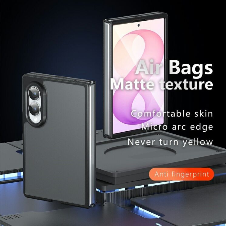 Защитный чехол Deexe Matte Skin (FF) для Samsung Galaxy Fold 8 - Transparent Black (424534TB) Защитный чехол Deexe Matte Skin (FF) для Samsung Galaxy Fold 8 - Transparent Black: фото 3 из 14