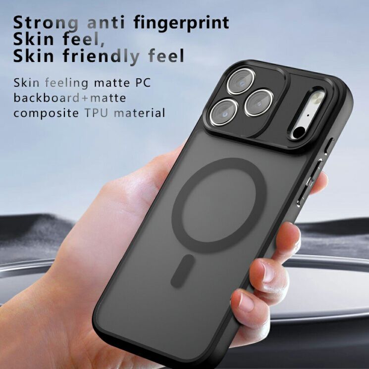 Защитный чехол Deexe Matte Skin with MagSafe для iPhone 18 Pro Max / 17 Pro Max - Black: фото 8 из 11