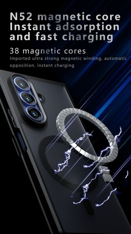 Защитный чехол Deexe Matte Skin with MagSafe (FF) для Samsung Galaxy Fold 7 - Black: фото 4 из 19