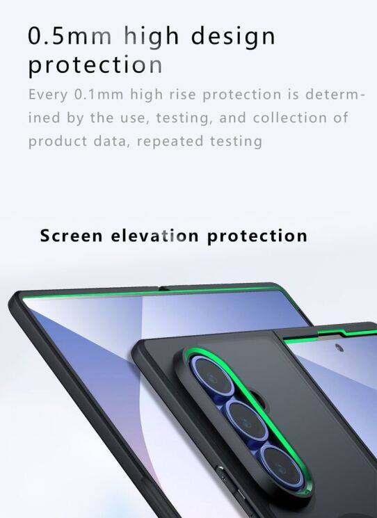 Защитный чехол Deexe Matte Skin with MagSafe (FF) для Samsung Galaxy Fold 7 - Black: фото 12 из 19