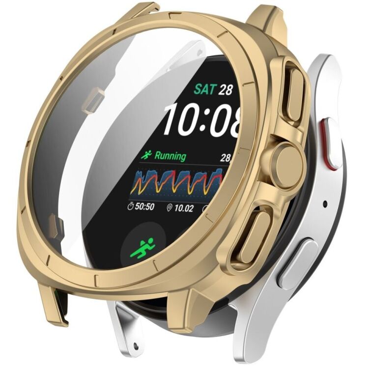 Захисний чохол Deexe Protective Frame для Samsung Galaxy Watch 7 (44mm) - Champagne Gold: фото 1 з 7