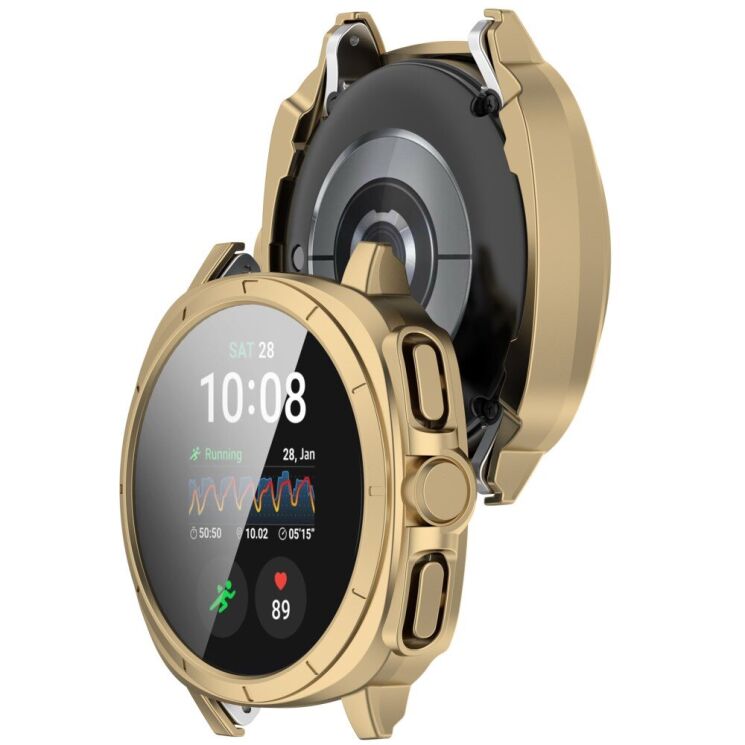Захисний чохол Deexe Protective Frame для Samsung Galaxy Watch 7 (44mm) - Champagne Gold: фото 6 з 7