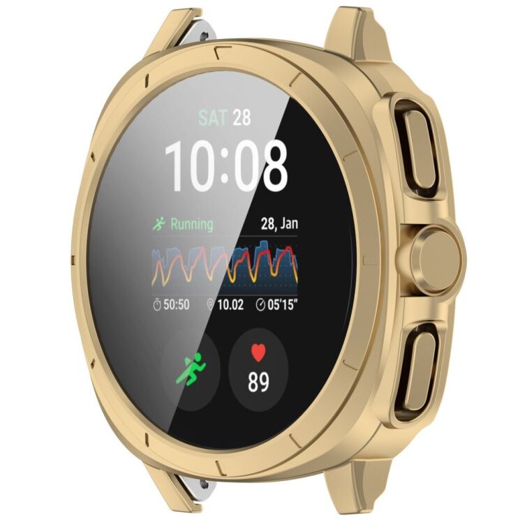 Захисний чохол Deexe Protective Frame для Samsung Galaxy Watch 7 (44mm) - Champagne Gold: фото 5 з 7