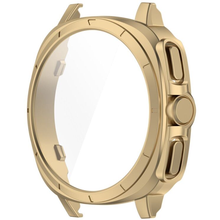 Захисний чохол Deexe Protective Frame для Samsung Galaxy Watch 7 (44mm) - Champagne Gold: фото 2 з 7