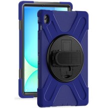 Защитный чехол Deexe Rotation Hybrid для Samsung Galaxy Tab S10 FE Plus - Navy Blue: фото 1 из 14