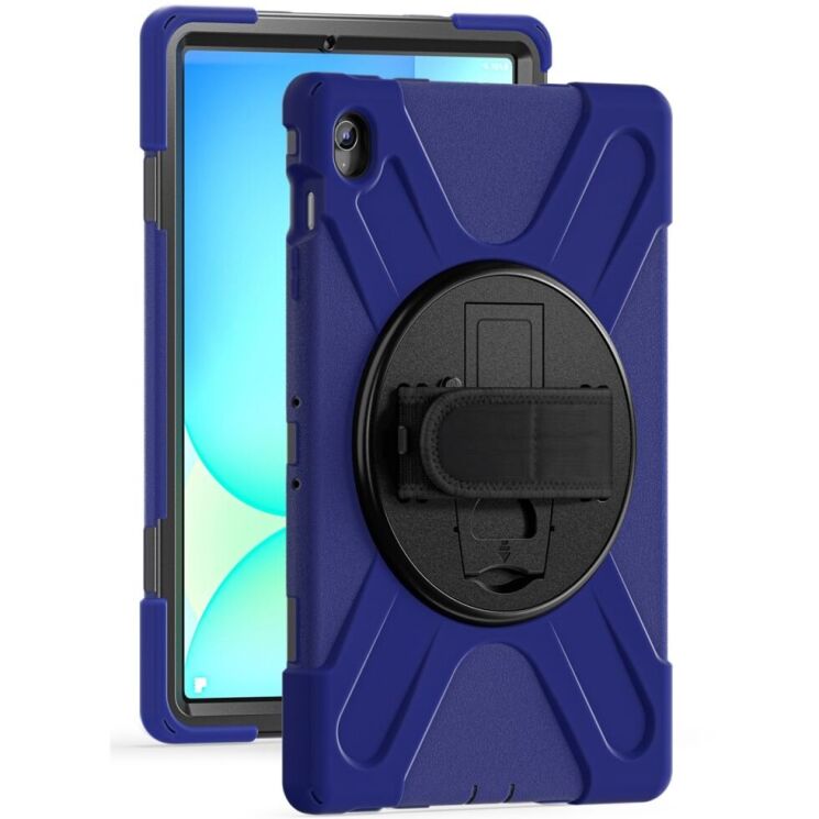 Защитный чехол Deexe Rotation Hybrid для Samsung Galaxy Tab S10 FE Plus - Navy Blue: фото 1 из 14