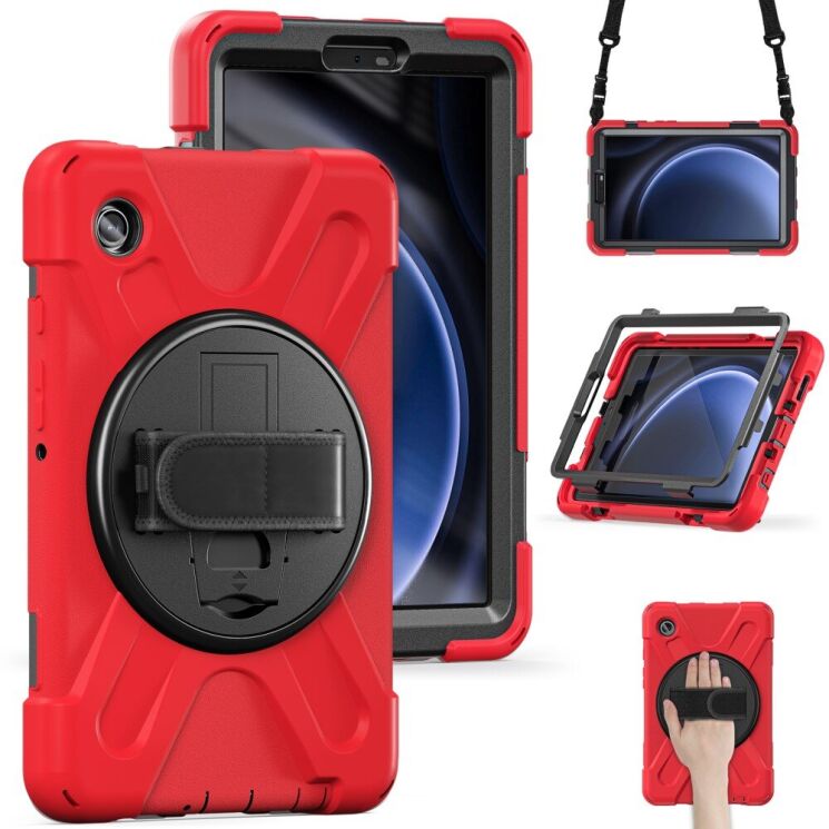 Защитный чехол Deexe Shockproof Case для Samsung Galaxy Tab A9 (X110/115) - Red: фото 1 из 6