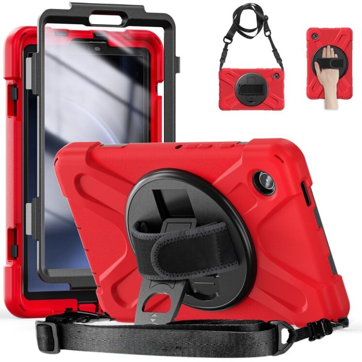 Защитный чехол Deexe Shockproof Case для Samsung Galaxy Tab A9 (X110/115) - Red: фото 3 из 6