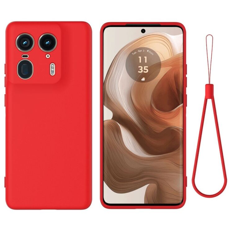 Защитный чехол Deexe Silicone Case для Motorola Edge 50 Ultra - Red: фото 1 из 8