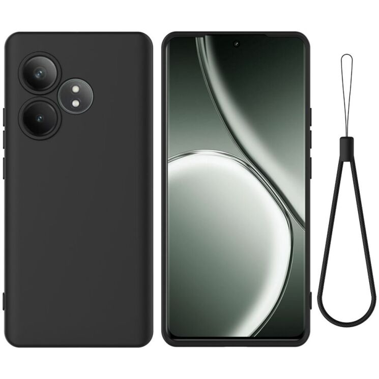 Захисний чохол Deexe Silicone Case для Realme GT 6T / GT 6 - Black: фото 1 з 8