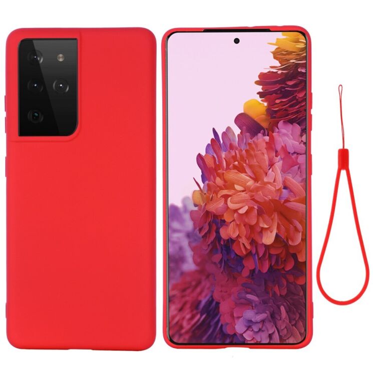 Защитный чехол Deexe Silicone Case для Samsung Galaxy S21 Ultra - Red: фото 2 из 6