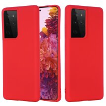 Защитный чехол Deexe Silicone Case для Samsung Galaxy S21 Ultra - Red: фото 1 из 6