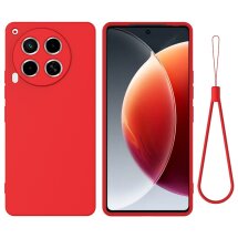 Защитный чехол Deexe Silicone Case для TECNO Camon 30 (CL6) - Red: фото 1 из 8