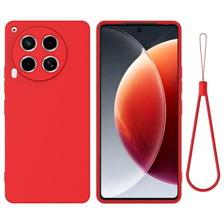 Защитный чехол Deexe Silicone Case для TECNO Camon 30 (CL6) - Red: фото 1 из 8