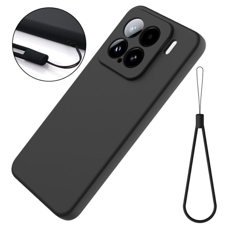 Захисний чохол Deexe Silicone Case для Xiaomi 15 - Black: фото 2 з 8