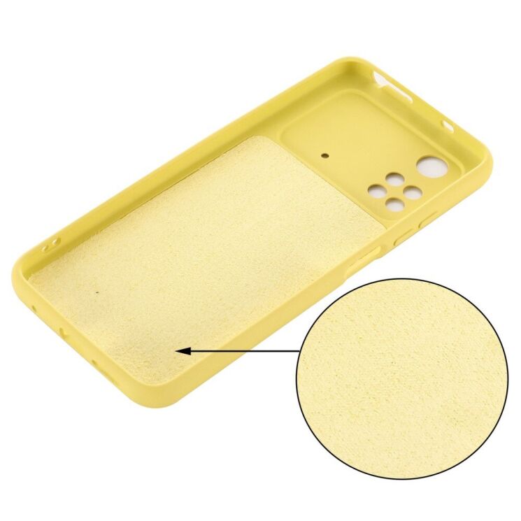 Захисний чохол Deexe Silicone Case для Xiaomi Poco M4 Pro 4G - Yellow: фото 4 з 10