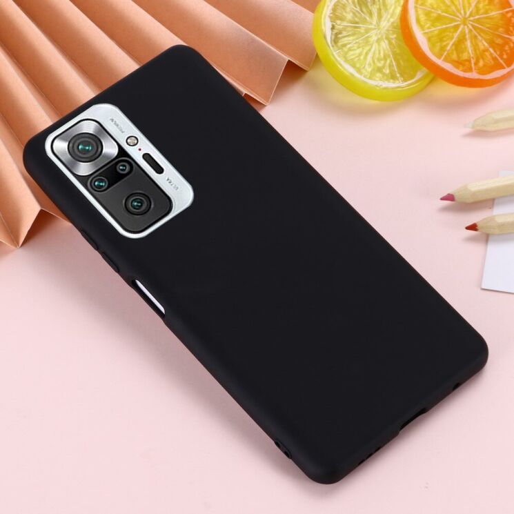 Защитный чехол Deexe Silicone Case для Xiaomi Redmi Note 10 Pro - Black: фото 3 из 7